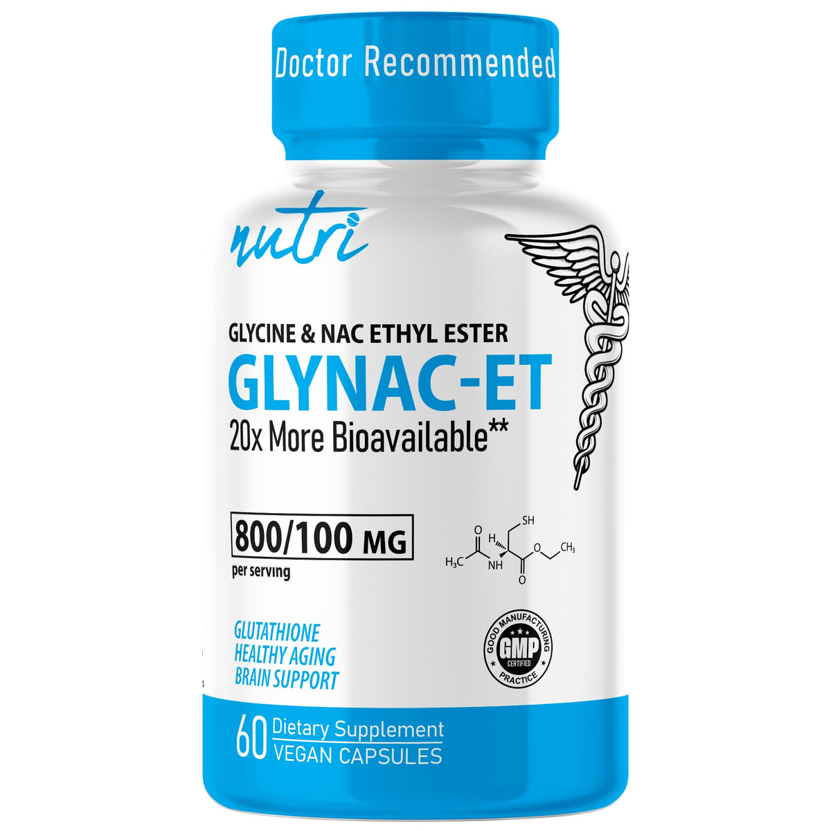 GlyNAC-ET NAC supplement bottle front view