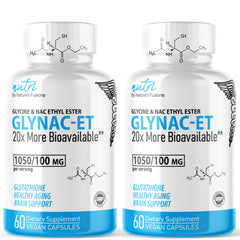 Nature's Fusions GlyNAC-ET NAC supplement bottle with 120 capsules, pack of 2