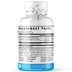 Nature's Fusions GlyNAC-ET NAC supplement bottle close-up of label