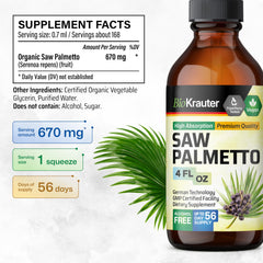 Glycerin-based saw palmetto extract depiction