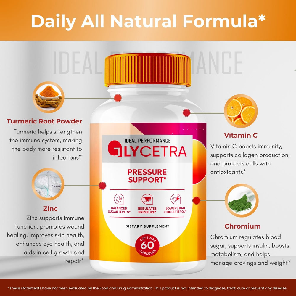 Glycetra supplement label with ingredients