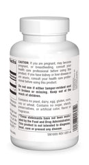 Back view of Glycine 500 mg bottle showing supplement facts