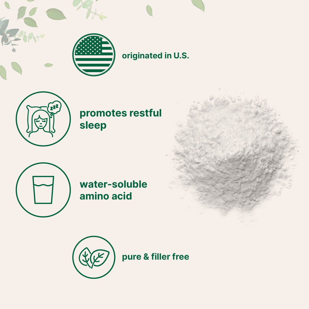 Glycine powder label showing Non-GMO and USA made