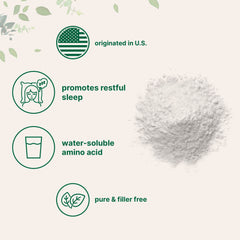 Glycine powder label showing Non-GMO and USA made