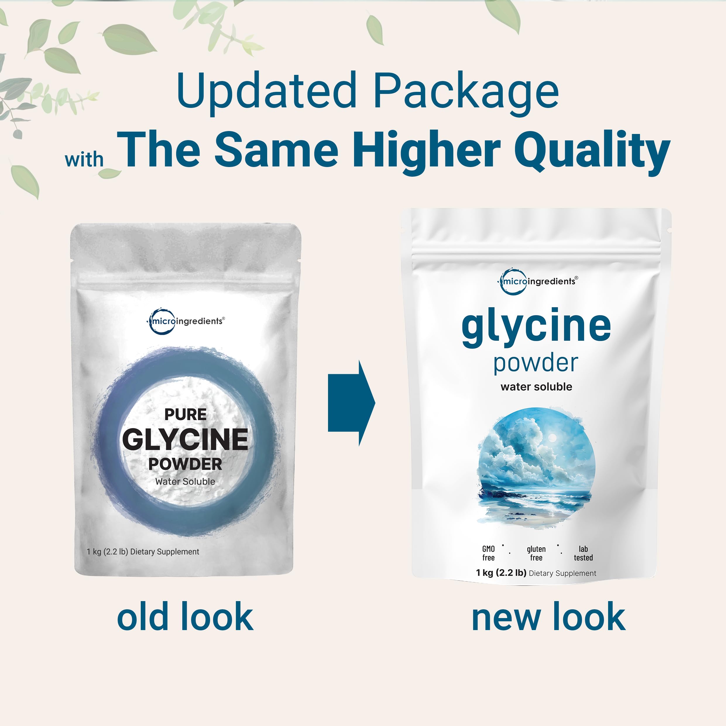 Glycine powder being mixed into a shake or smoothie