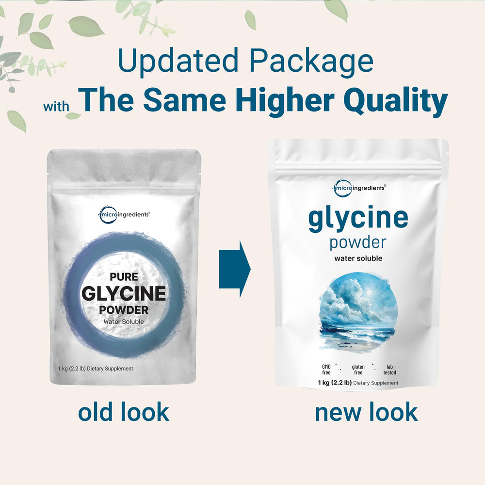 Glycine powder being mixed into a shake or smoothie