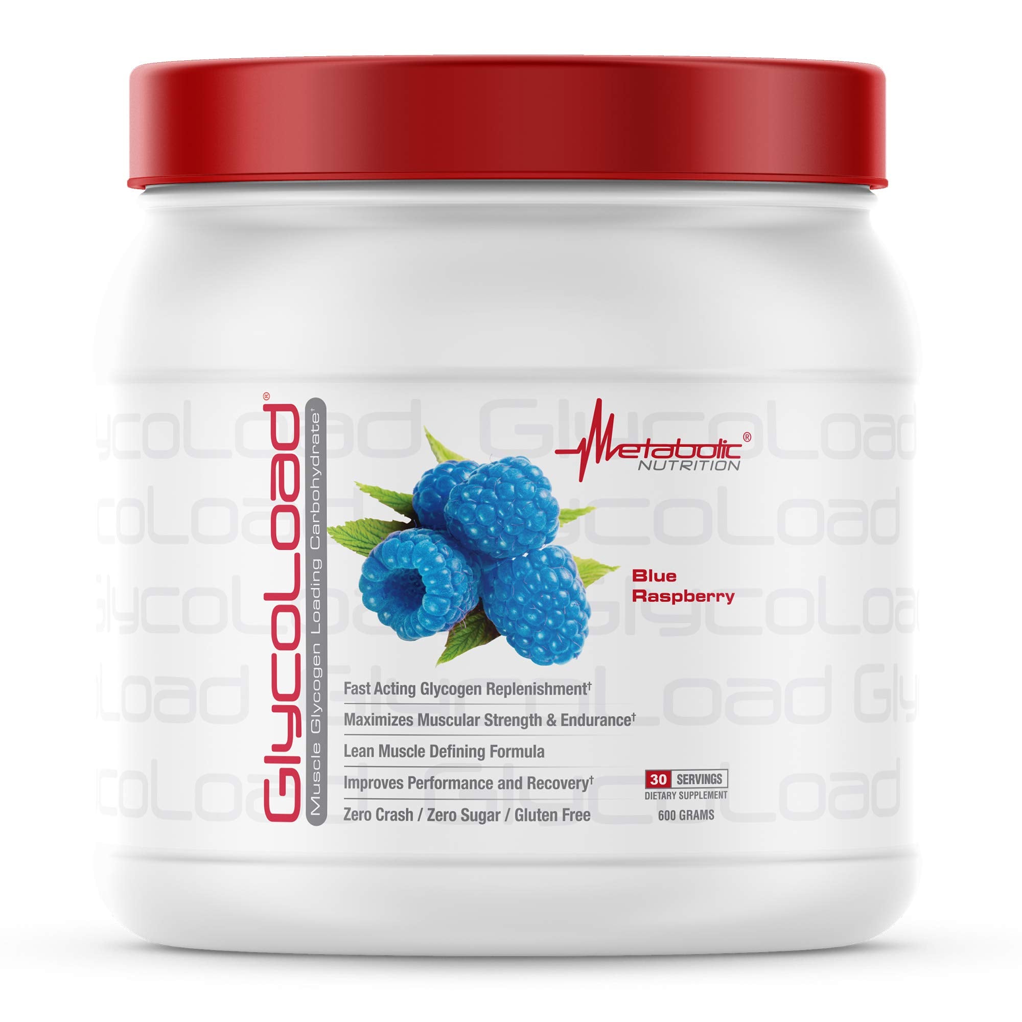 Glycoload Blue Raspberry 600g container front view