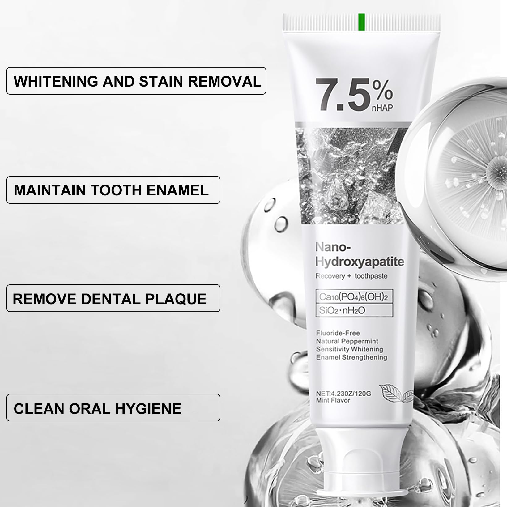 Fluoride-free toothpaste formula suitable for sensitive teeth