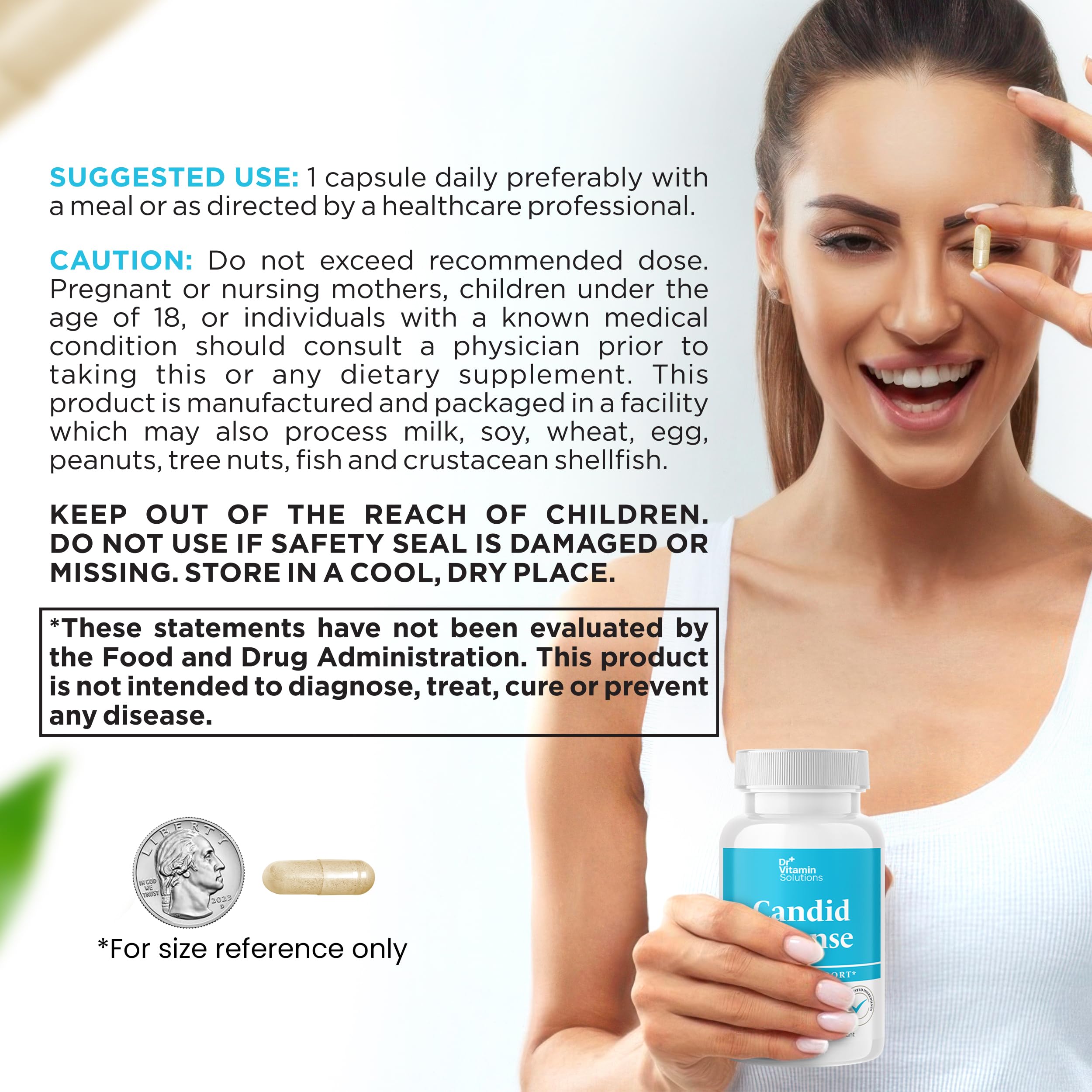 GMP-certified non-GMO capsules for Candida Cleanse