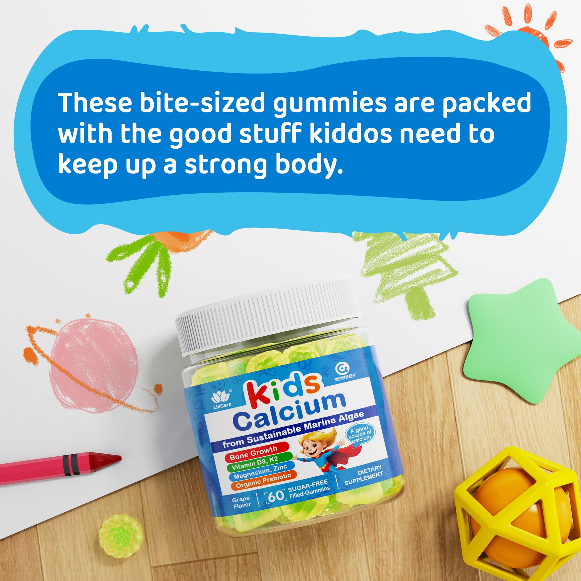 Calcium gummies manufactured in GMP facility