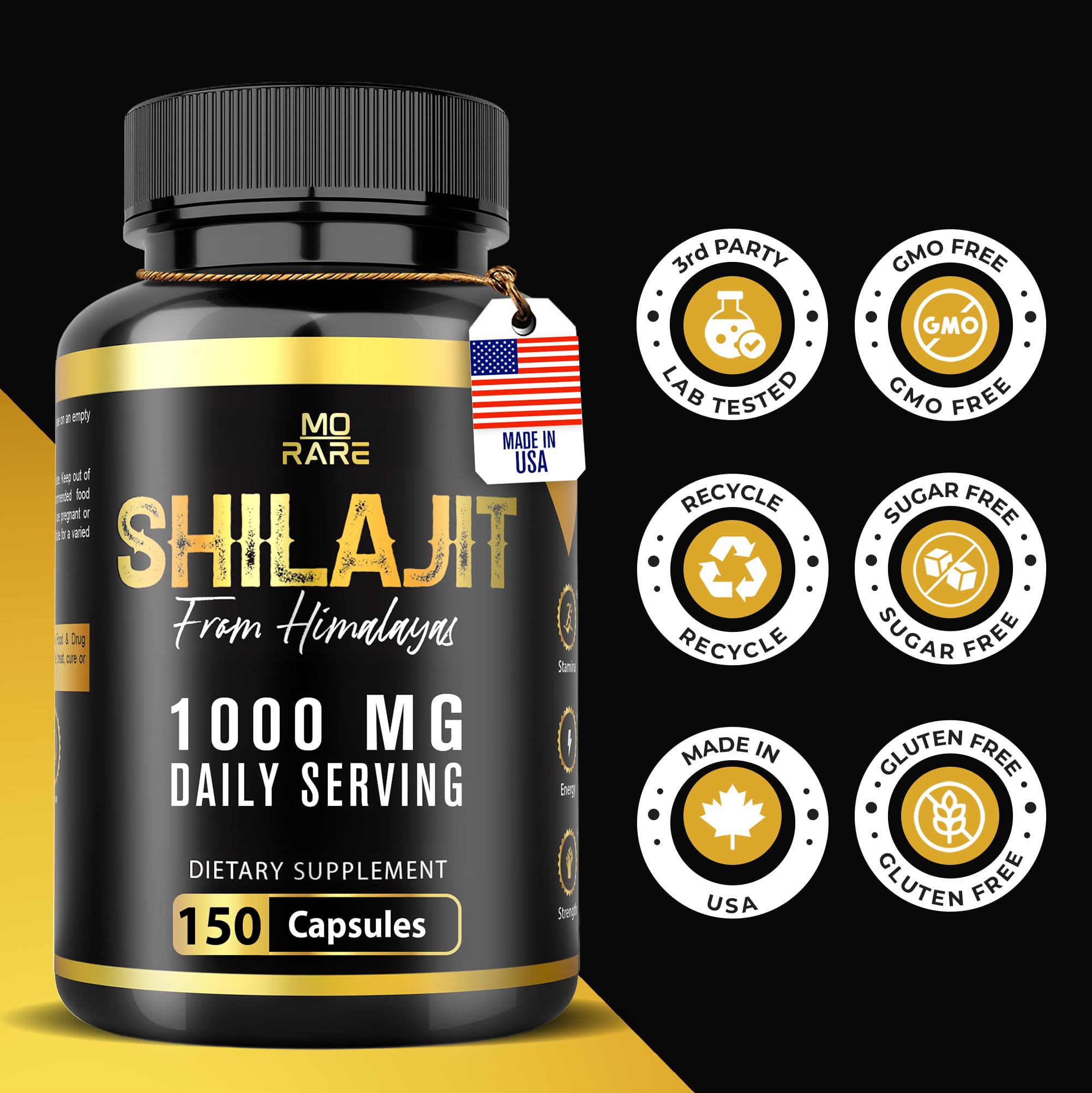 GMP and ISO certification seals for Shilajit production