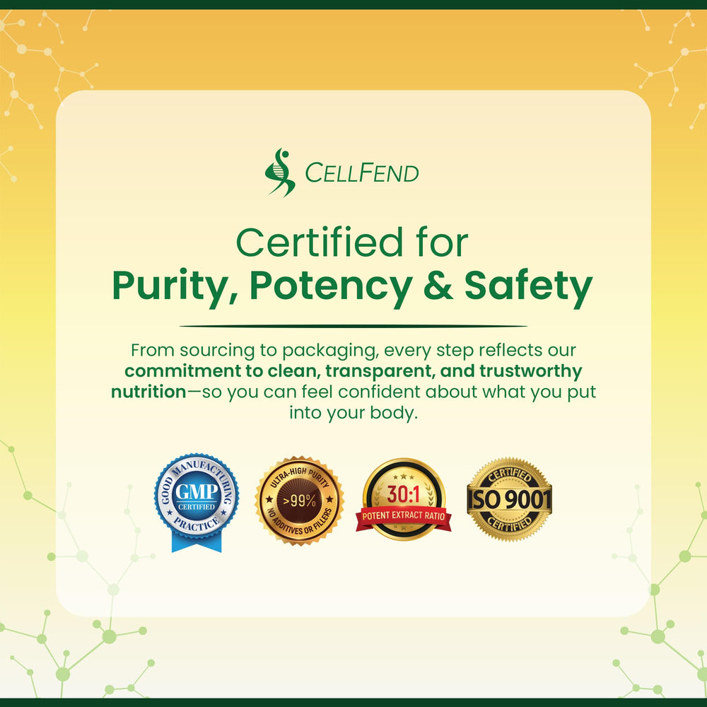 GMP ISO-9001 Gluten Free Vegan symbols on packaging