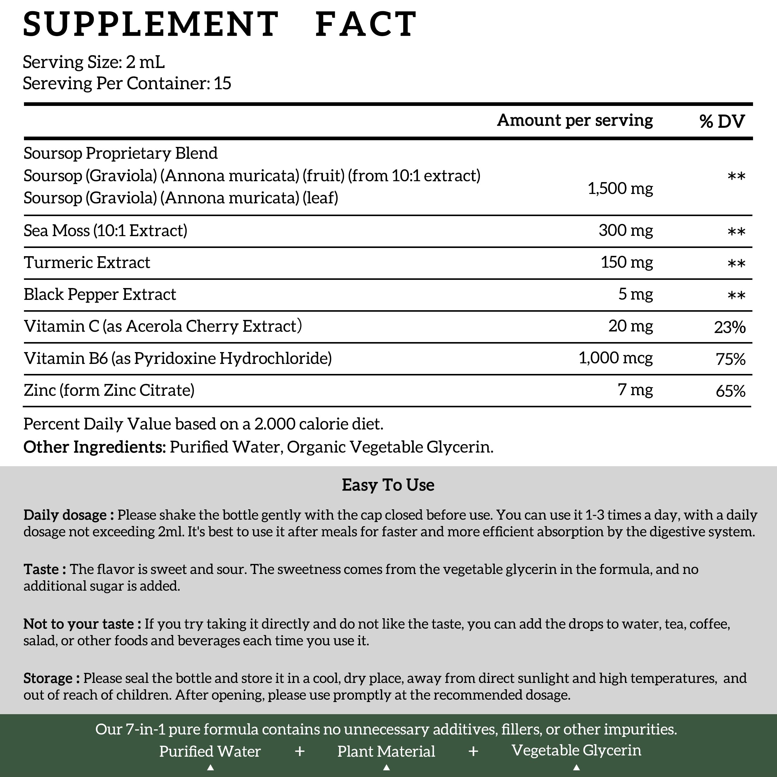 Eco-friendly GMP-certified packaging for Soursop drops