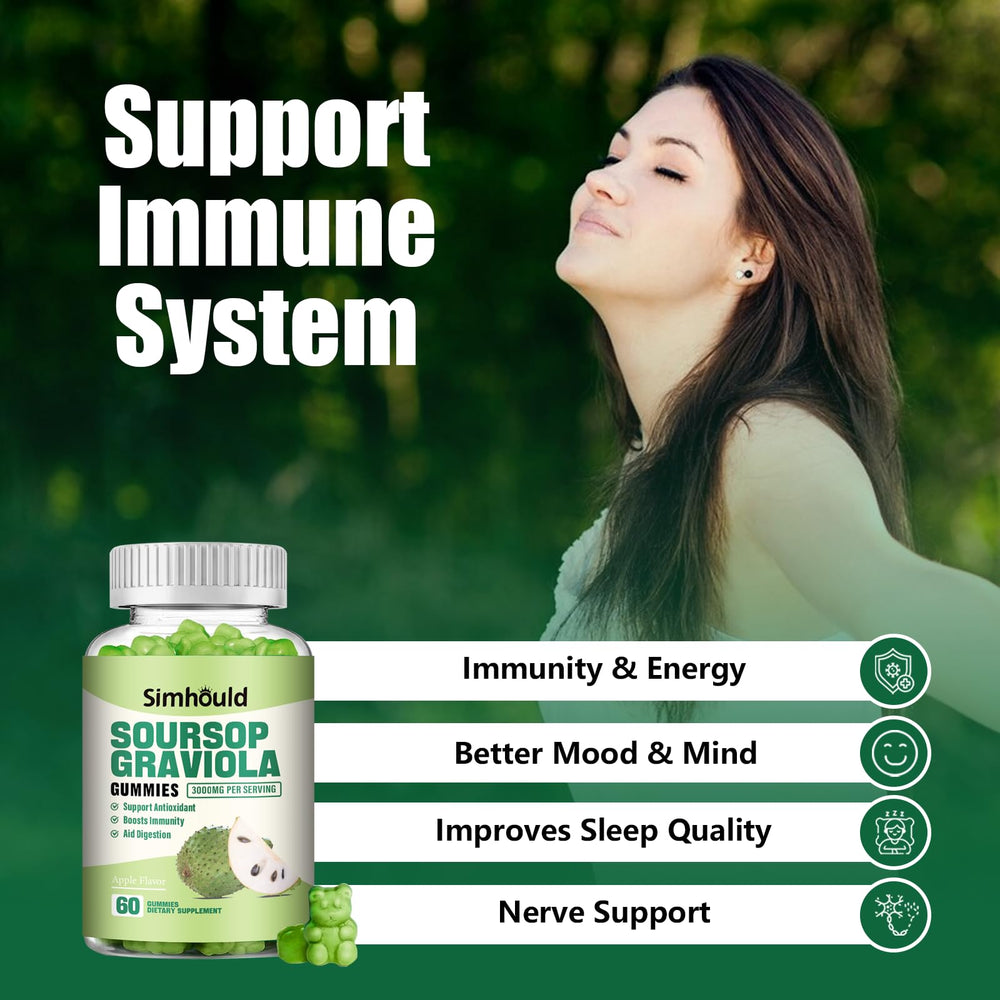 GMP quality assurance badge on Soursop Gummies packaging