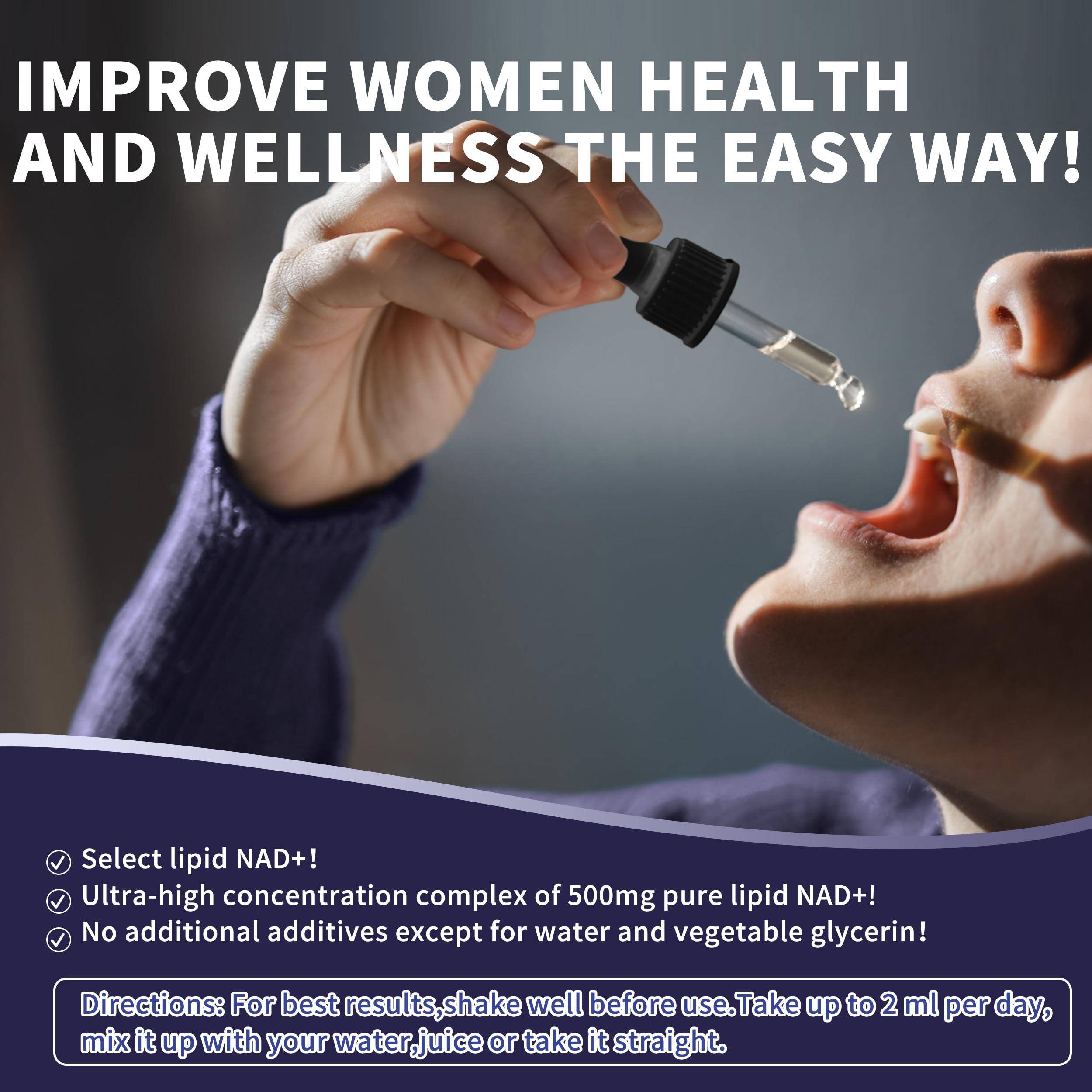 GMP-certified facility and third-party lab testing badge for NAD supplement