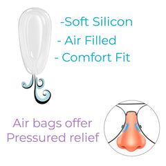 Packaging showing 5 pairs of nose pads for replacement
