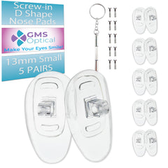 GMS Optical eyeglass repair kit components with screws and driver