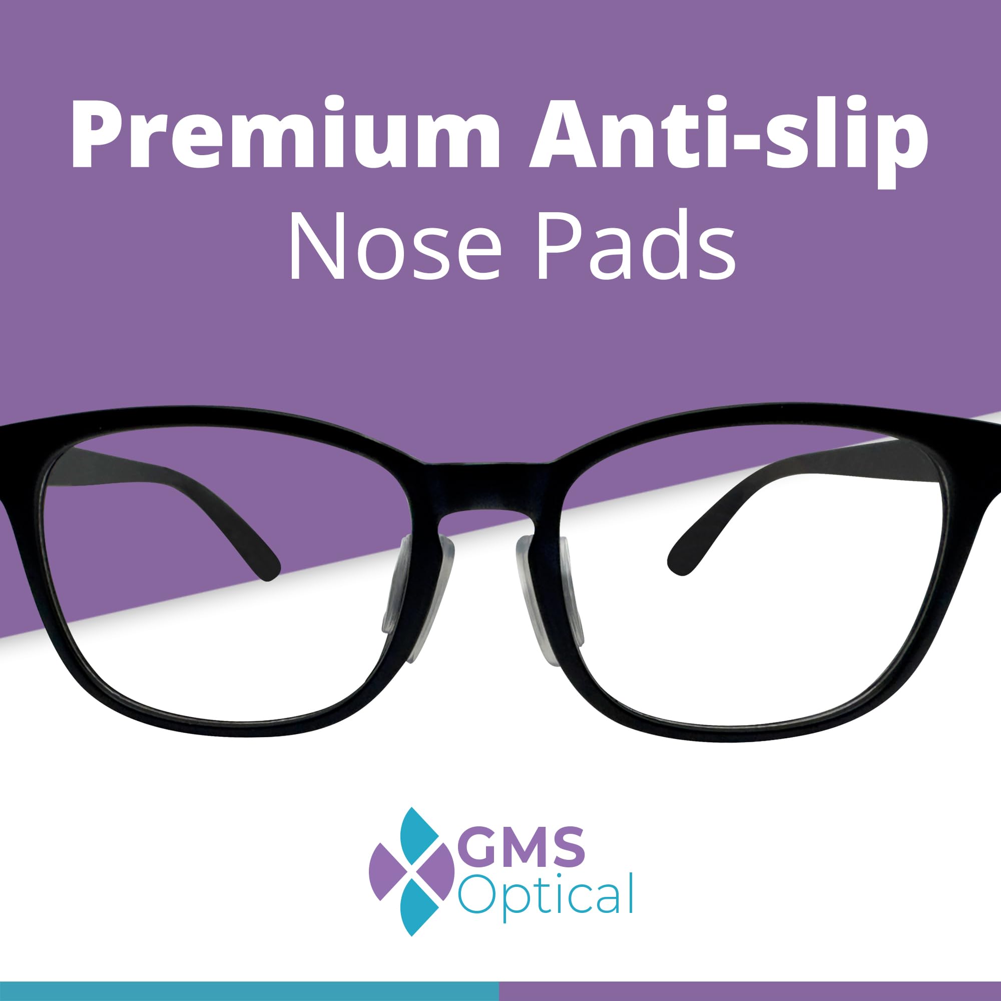 Non-slip nose pads keeping glasses in place on nose