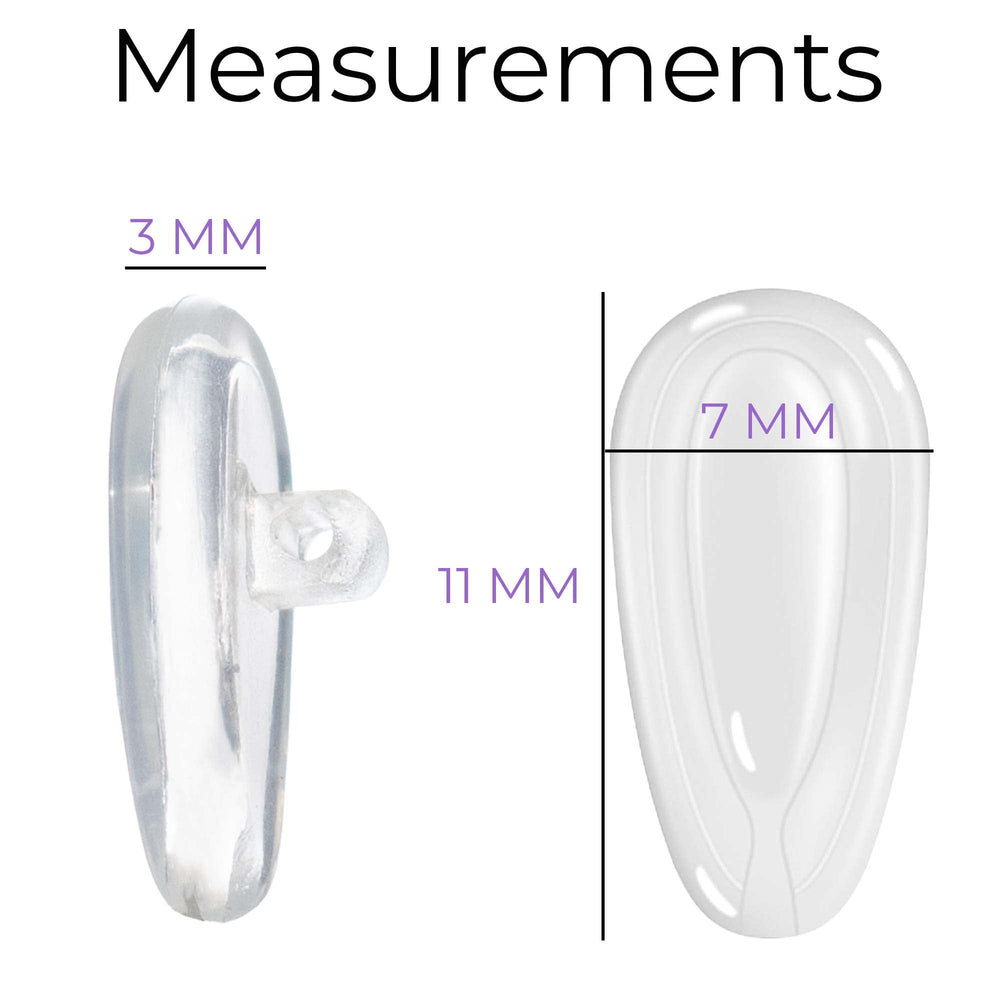 Close-up of hollow center design on soft silicone nose pad