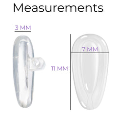 Close-up of hollow center design on soft silicone nose pad