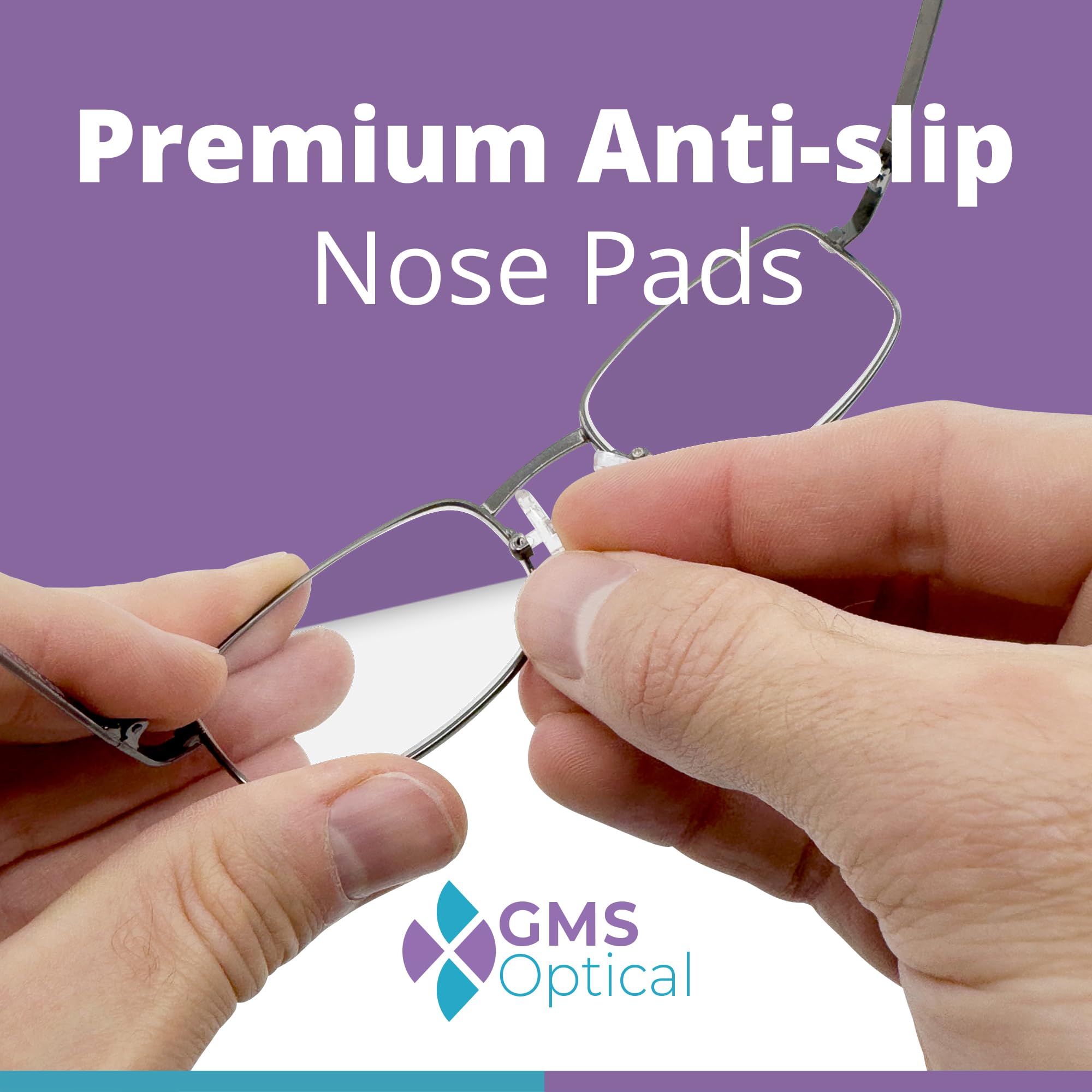 Premium silicone nose pads for eyeglasses and comfort