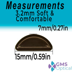 Close-up of soft silicone nose pad cushion
