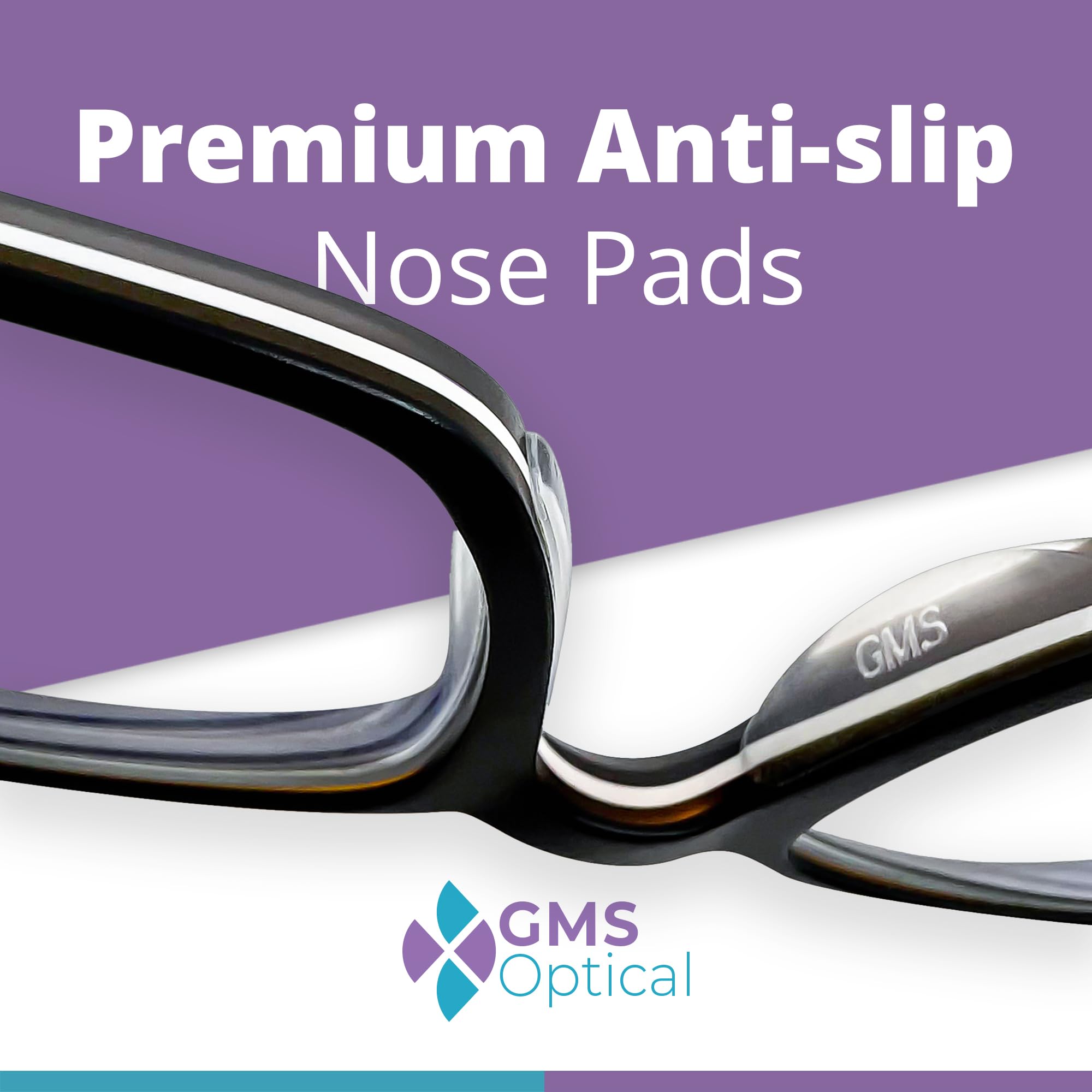 Five pairs of clear adhesive nose pads