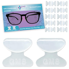 Clear silicone nose pads 1.8mm reg-thin 13mm short butterfly shape for glasses