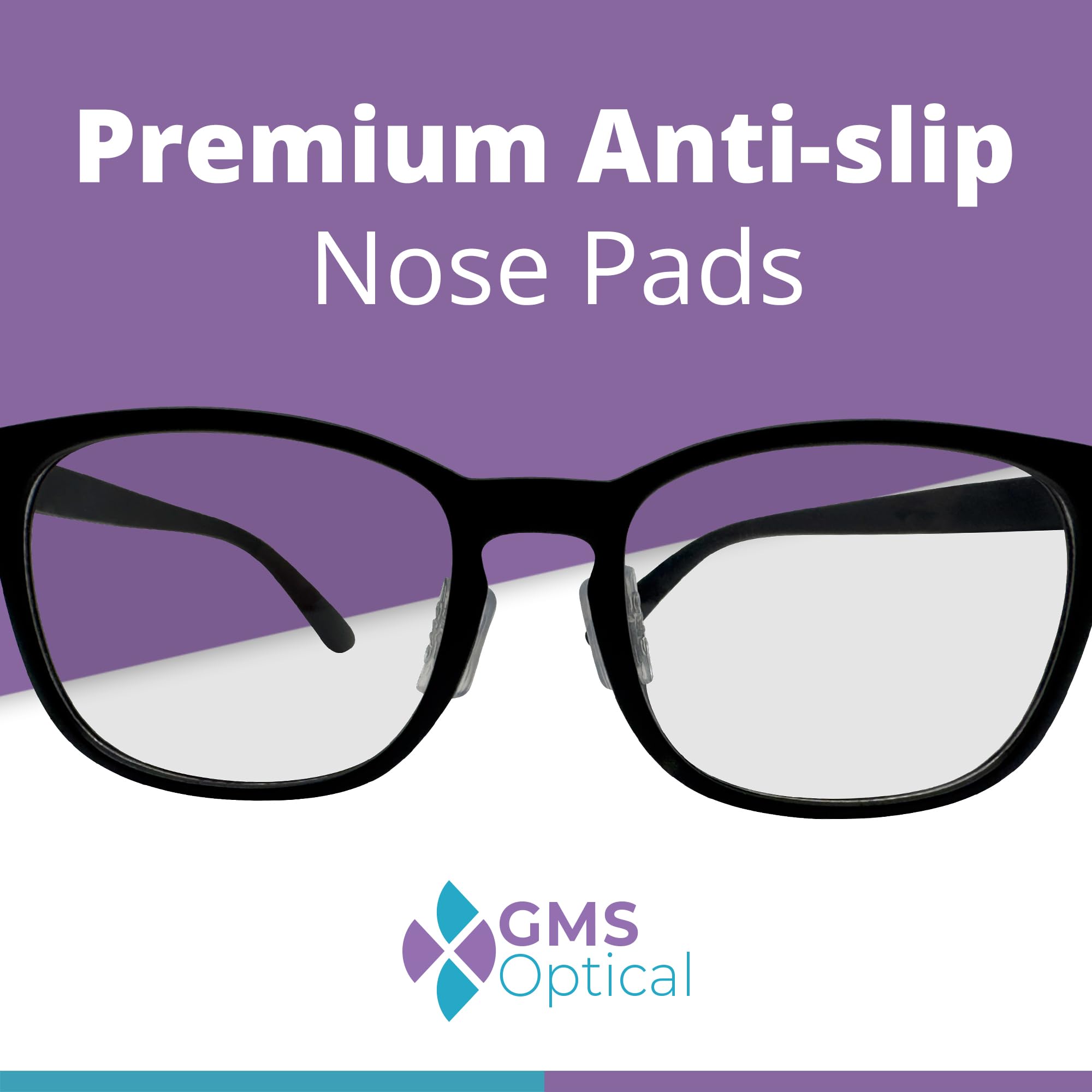 Ultra-thin, comfortable nose pads designed to prevent slipping