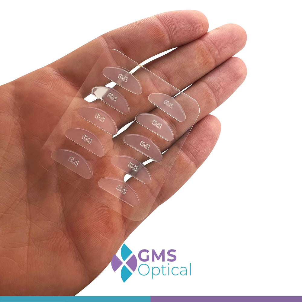 Clear 10-pair package of GMS Optical nose pads