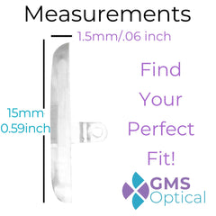 Close-up of 15mm symmetrical silicone nose pad