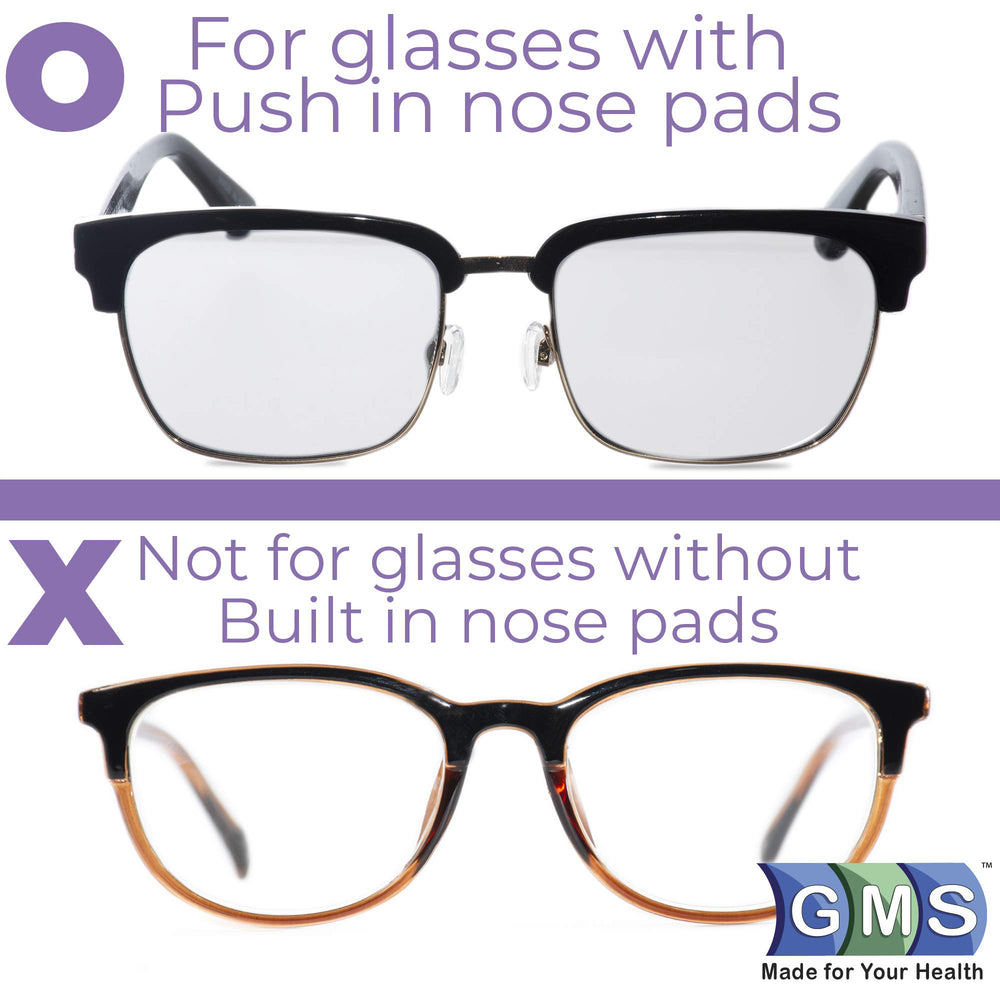Glasses fitted with new silicone nose pads