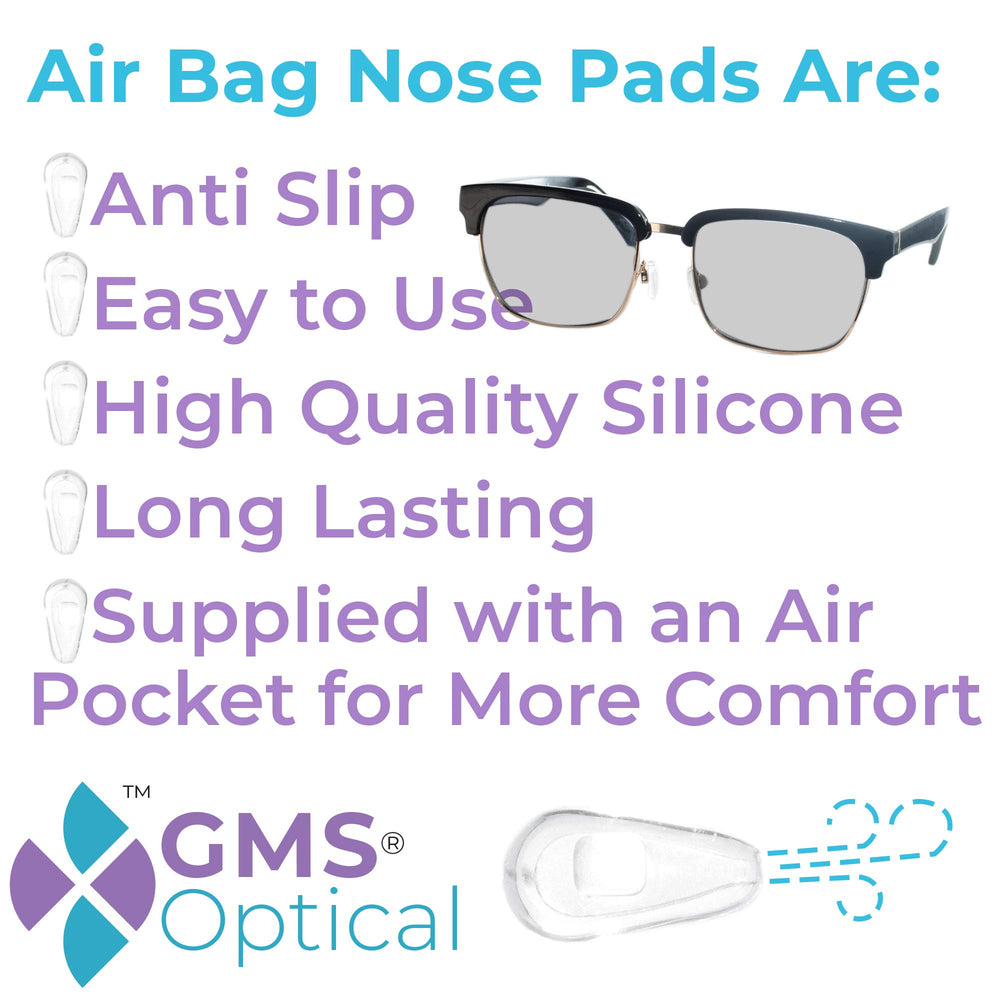 Five pairs of clear silicone nose pads