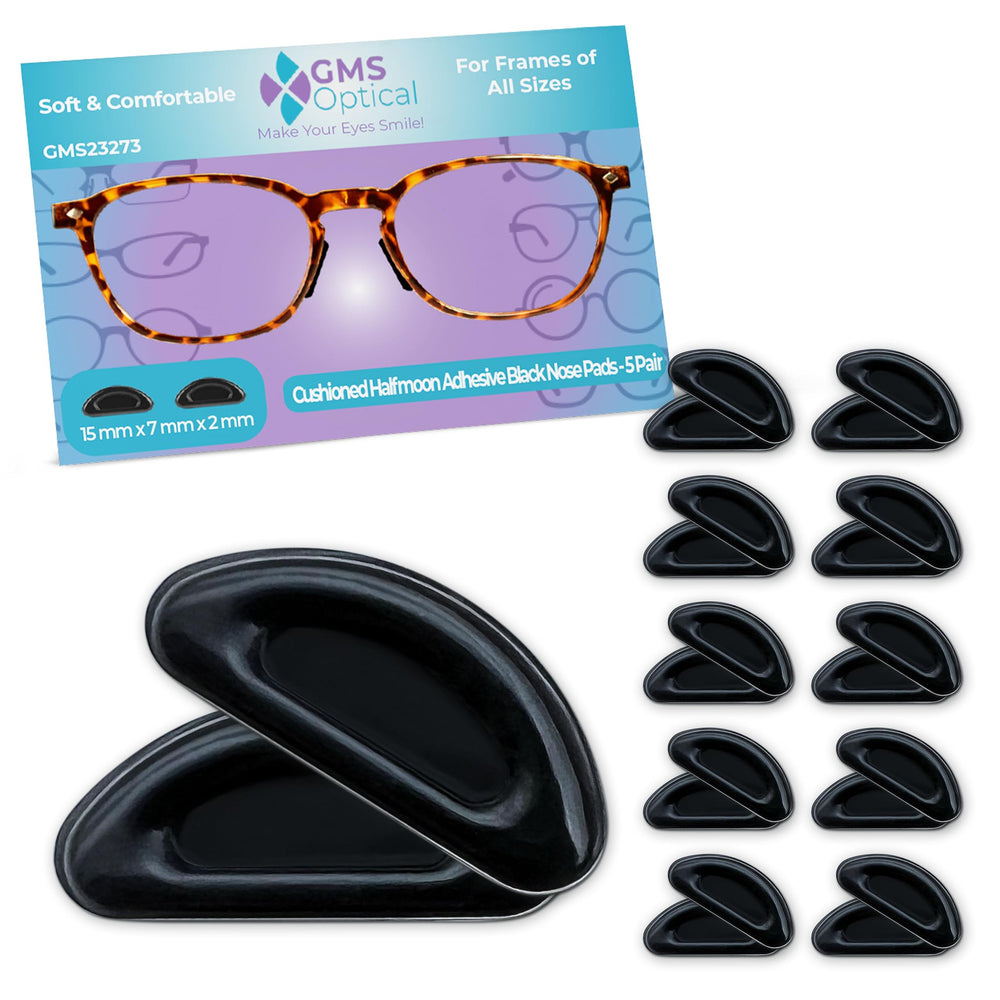 GMS Optical nose pads 2mm x 15mm with air cushion, black