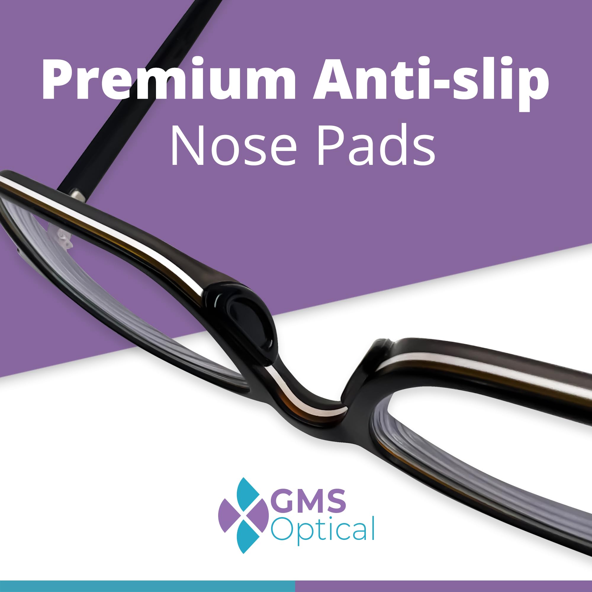 Anti-slip nose pads preventing glasses from sliding