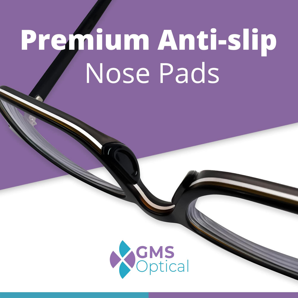 Anti-slip nose pads preventing glasses from sliding