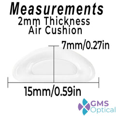 Close-up of air cushion adhesive anti-slip nose pad