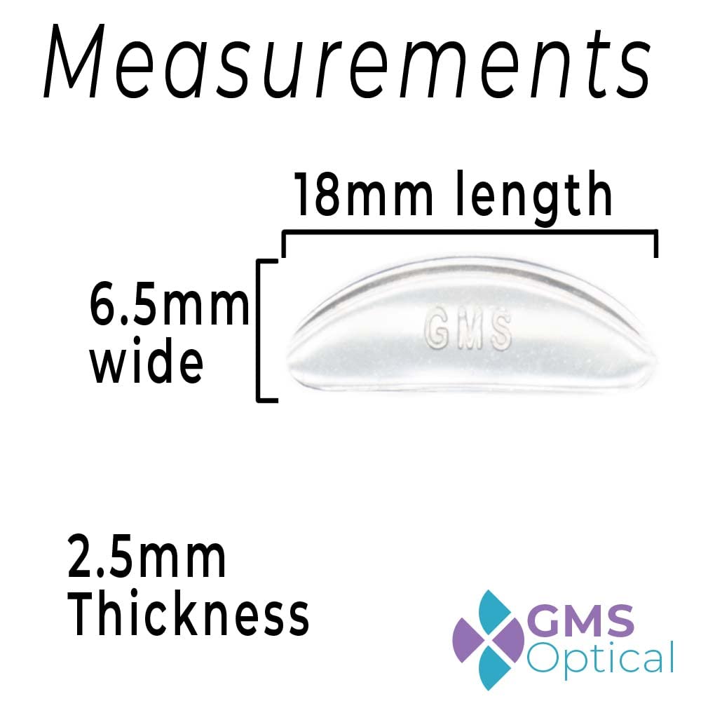 GMS Optical clear adhesive nose pads - side view