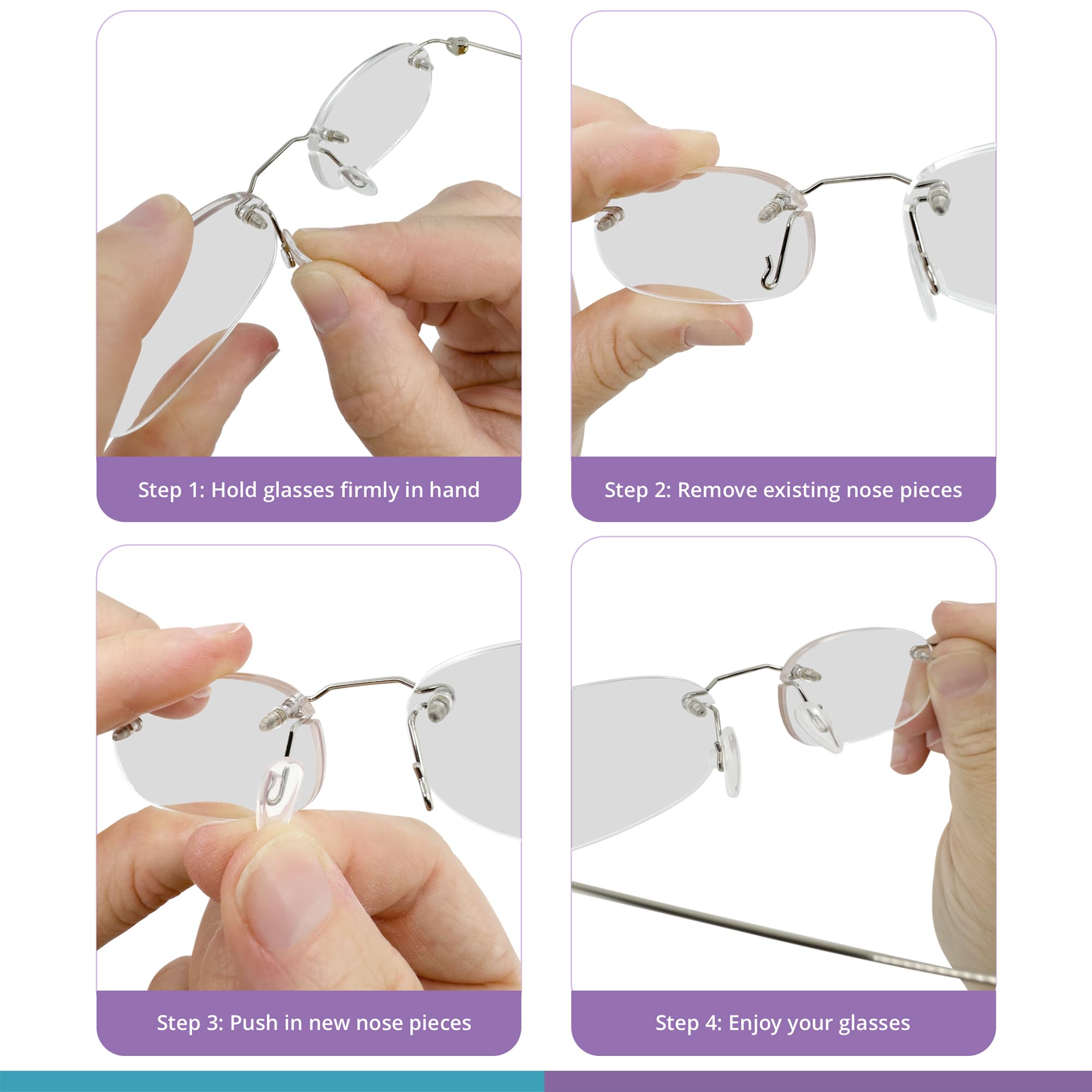 Nose pad dimensions 2.8mm thickness and 13mm length