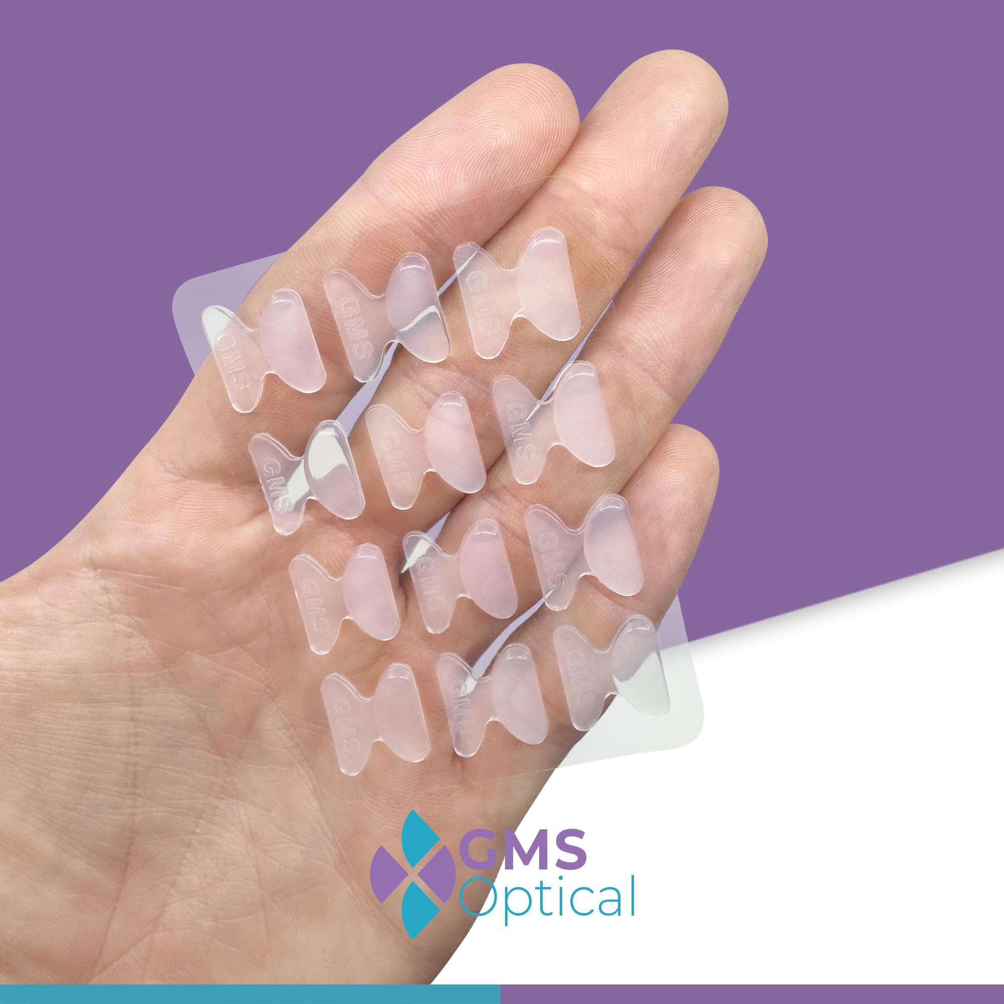 Pack of five pair clear silicone nose pads for glasses
