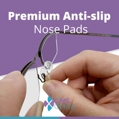 Pair of tear-drop silicone nose pads for glasses and sunglasses