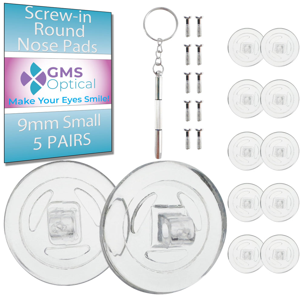 GMS Optical round silicone nose pads 9mm - pair 1 of 5