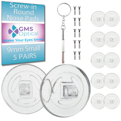 GMS Optical round silicone nose pads 9mm - pair 1 of 5