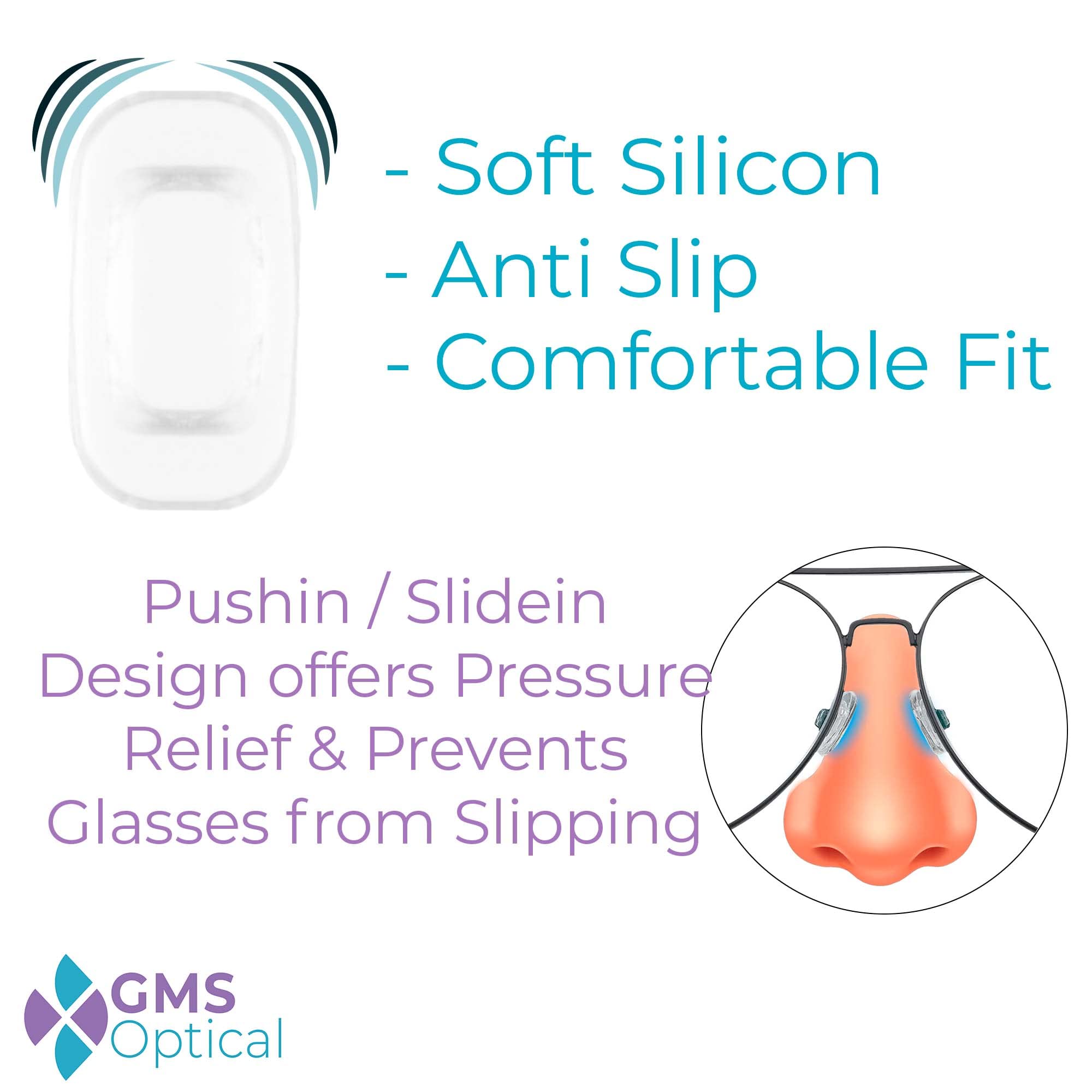 11mm rectangle nose pads for glasses