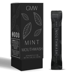 GMW Collection Travel Size Mouthwash Packets box with 20 individual sachets
