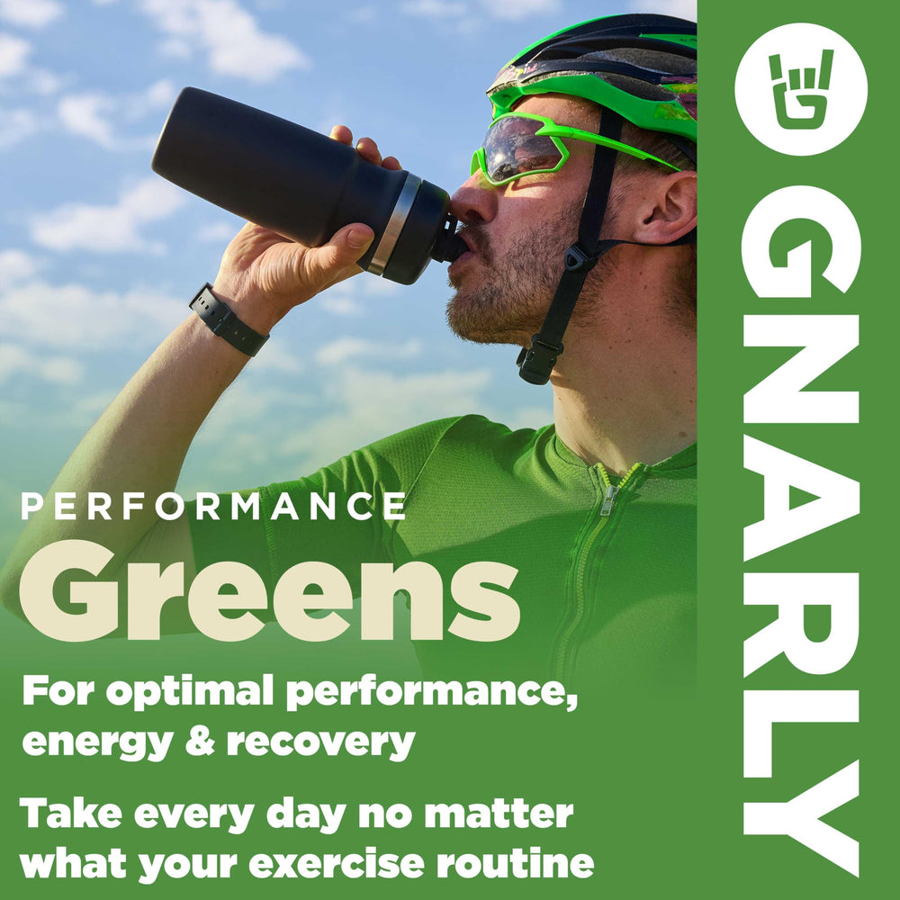 Organic greens ingredients: chlorella, spirulina, beetroot, tart cherry