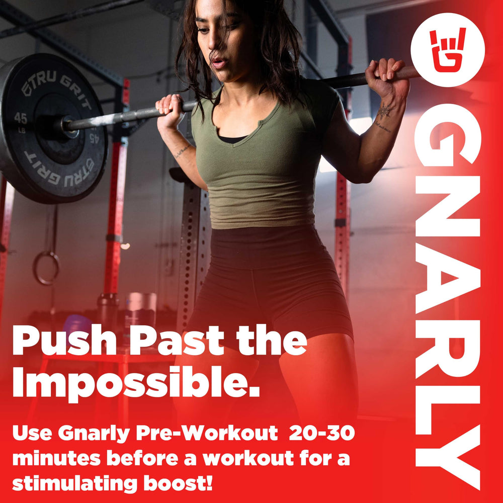 Gnarly Nutrition mango label close-up with ingredients and NSF certification.