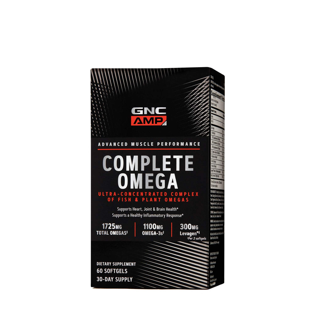 GNC AMP Complete Omega bottle front view
