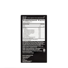 Close-up of omega ingredients showing fish and plant omegas