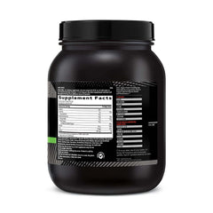 GNC AMP Plant Isolate Chocolate Hazelnut shake glass emphasizes convenient protein for post-workout recovery.